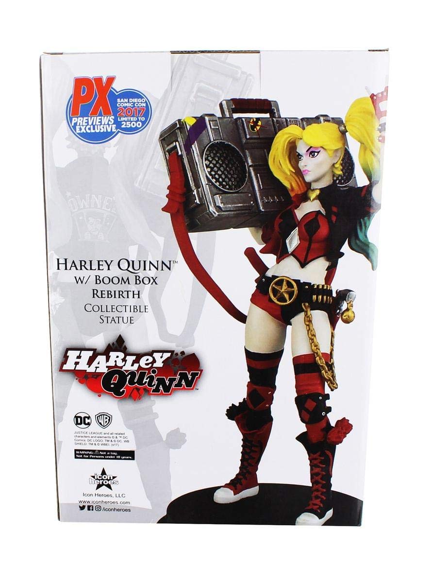 Icon Heroes DC Rebirth 8" Harley Quinn w/Boombox Statue (SDCC 2017 Exclusive)