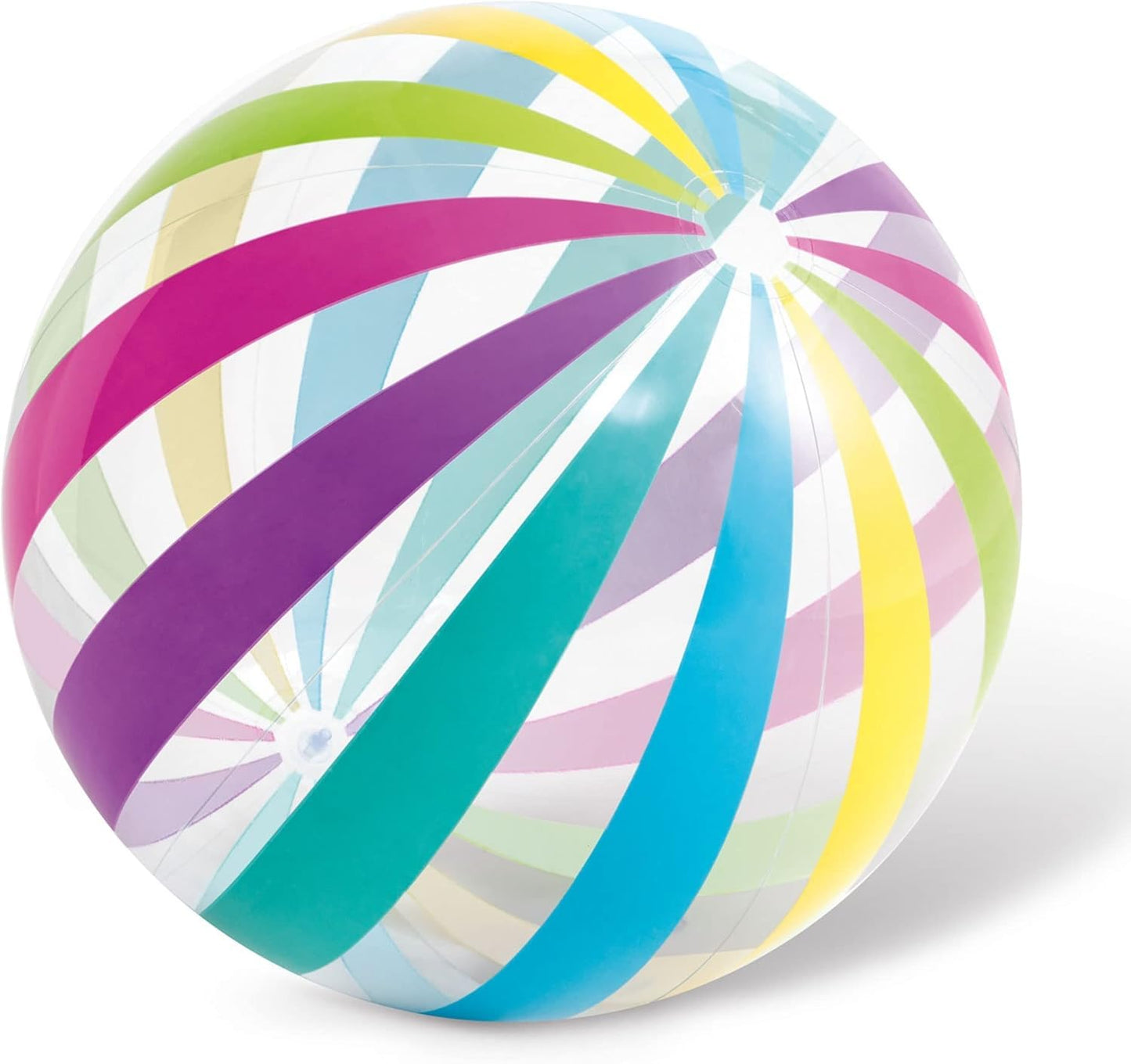 LINE42 Big Beach Ball Set for Summer, Rainbow Beach Balls for Swimming at The Pool or Beach, Set of 3, Three Jumbo Giant 42 Inch Beach Balls