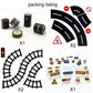 Road Tape for Toy Cars & Trains Black Track 3 Rolls Road Tape 197 inch by 1.9 inch, Packing Traffic Signs Stick to Floors and Walls, Quick Cleanup