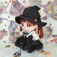 niannyyhouse 7.8in/20cm Plush Doll Clothes Hat + Dress 2-Piece Set Black Magic Hat Mesh Lace Dress