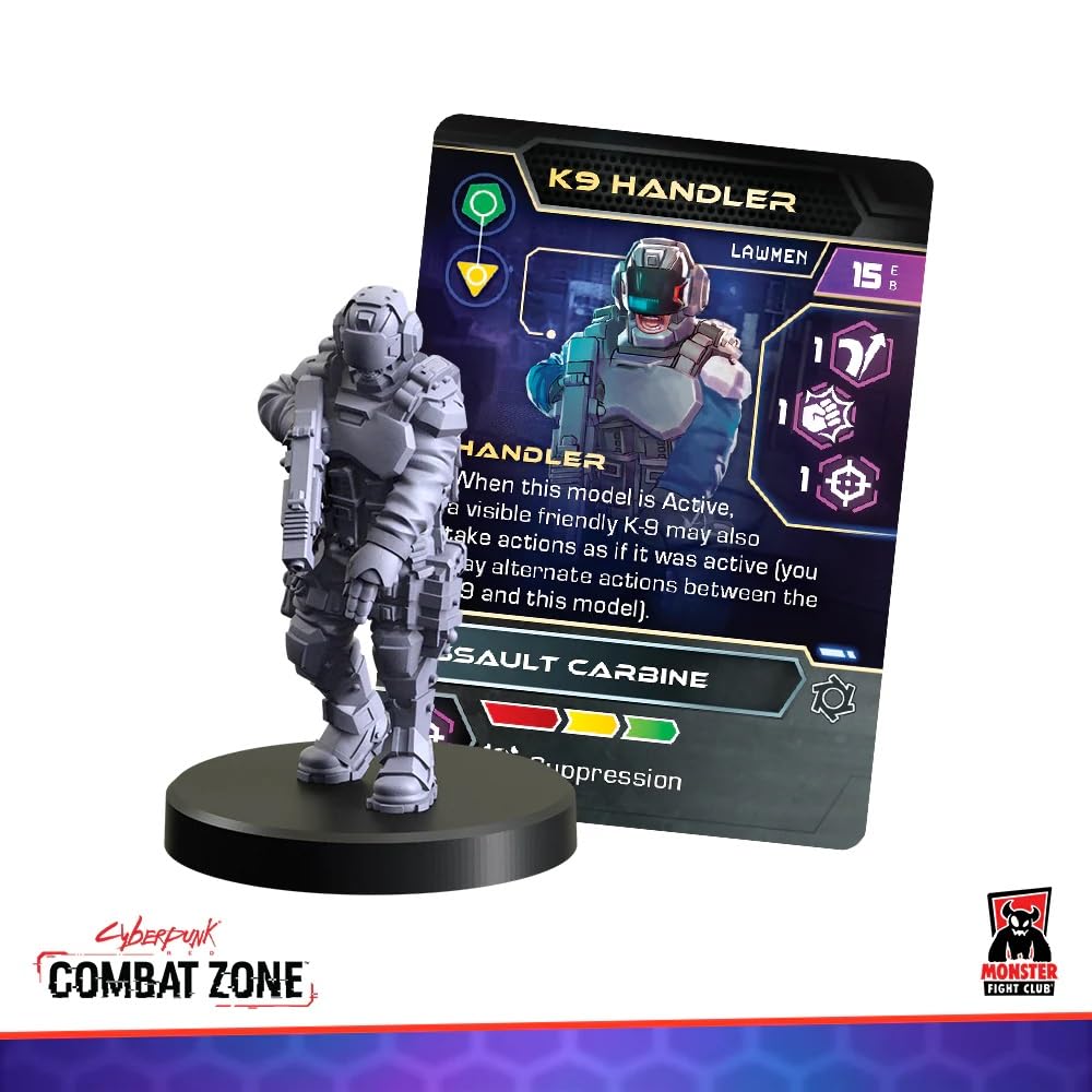 Monster Fight Club Cyberpunk Red Combat Zone Miniatures Expansion: Lawmen Starter Gang