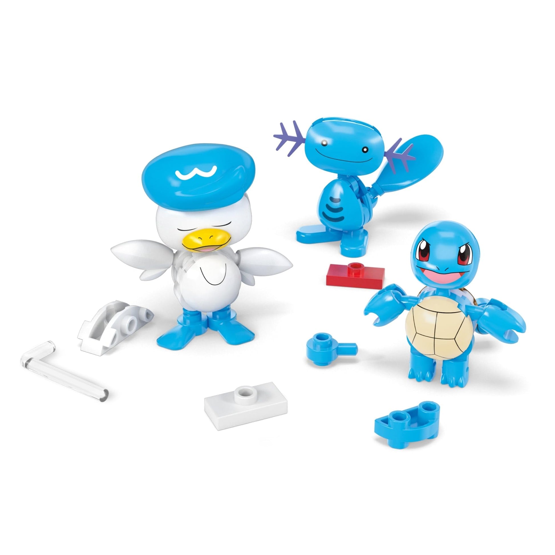 MEGA Pokémon Action Figure Building Toys Set, Water-Type Trainer Team with 79 Pieces, 2 Inches Tall, for Kids