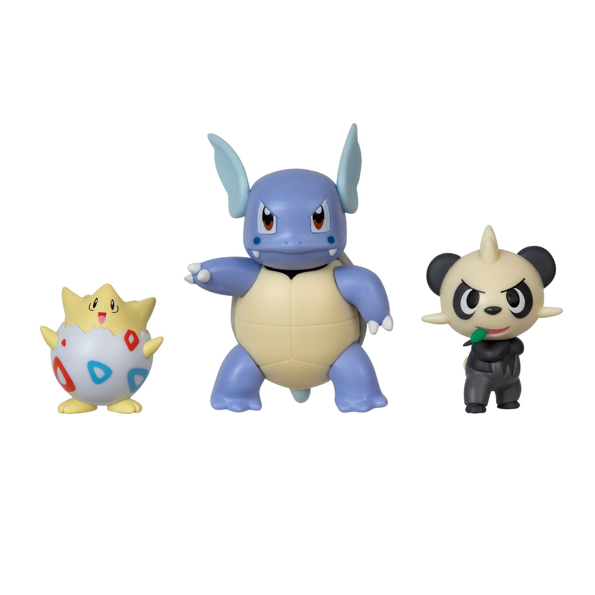 Pokémon 3 Pack-Features 2-Inch Pancham and Togepi and 3-Inch Wartortle Battle Figures