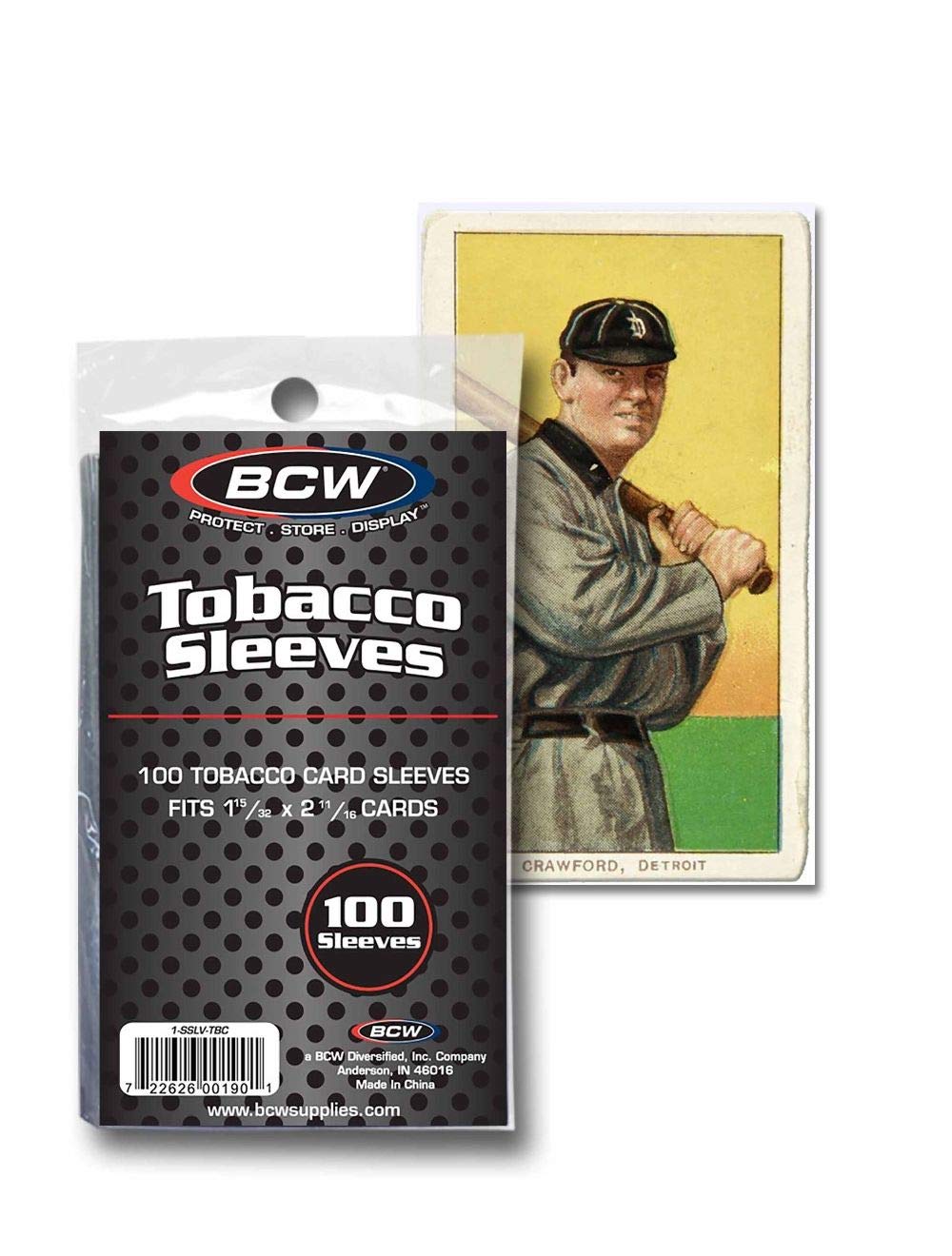 BCW Tobacco Card Sleeves | Acid-Free, Archival Quality Clear Polypropylene | 100 Sleeves per Pack | Fits Tobacco Topload Card Holder | Protect, Store