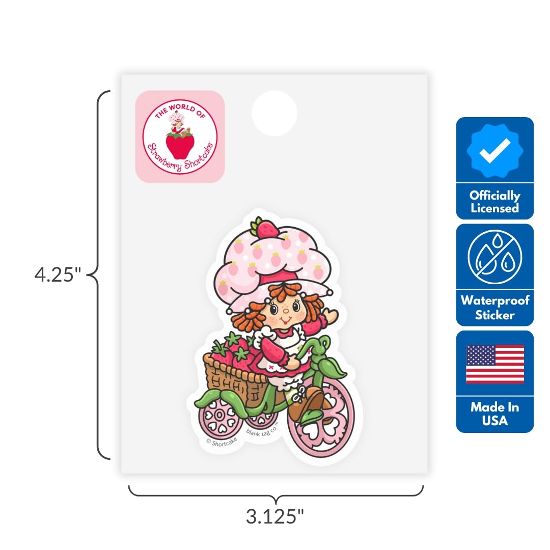 Strawberry Shortcake® 5-Pack Sticker Bundle - Waterproof Stickers for Water Bottles and Laptops