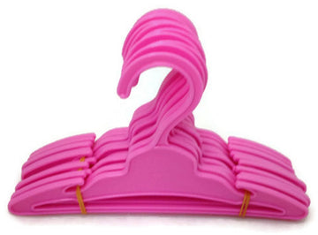 Doll Hangers 12 Pink for 18 Inch Doll Clothes Girl, Doll Accessories