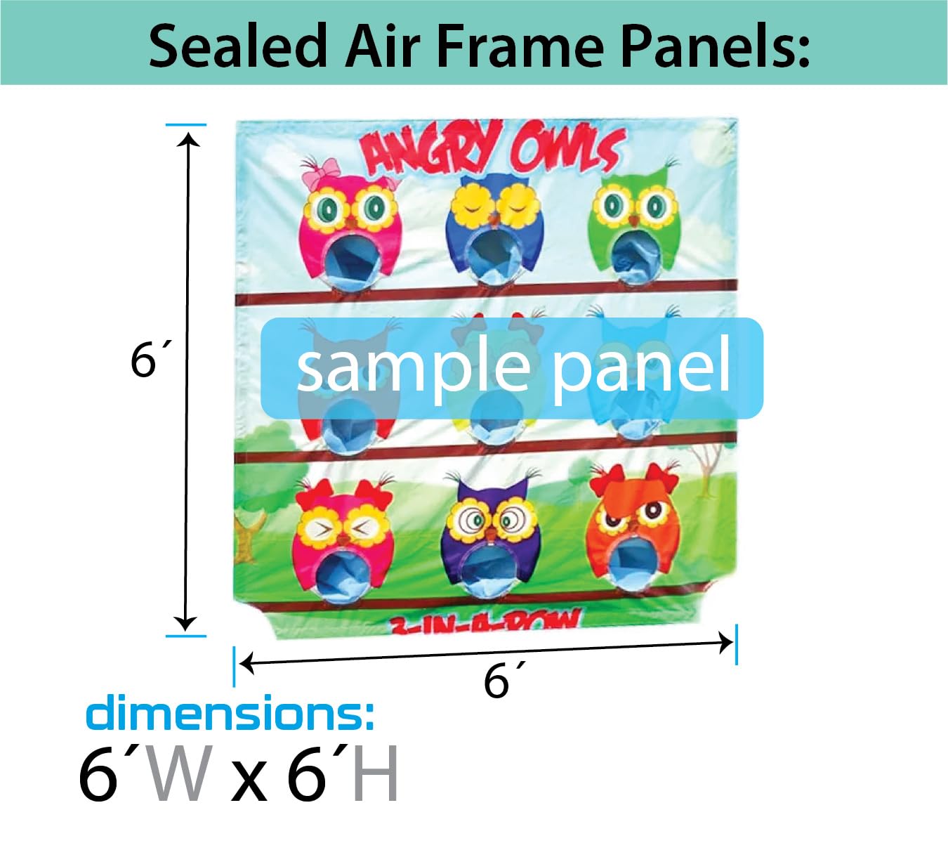 TentandTable Air Frame Game Panel ONLY, Ball & Bag Toss, Baseball Pitch