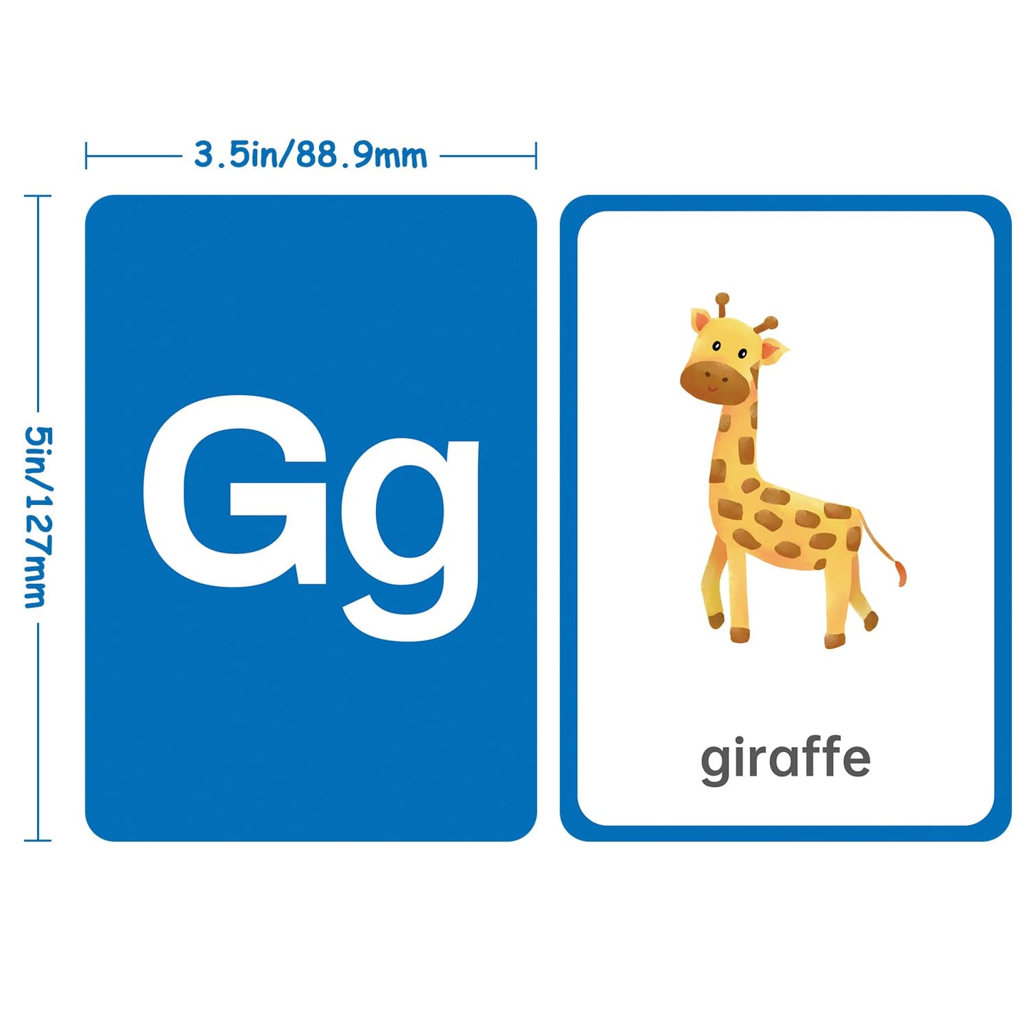 Flash Cards for Toddlers Learning - 54 Double-Sided Alphabet, Number, Color & Shape Cards - Durable Preschool Educational Toys for Kids Ages 2-5