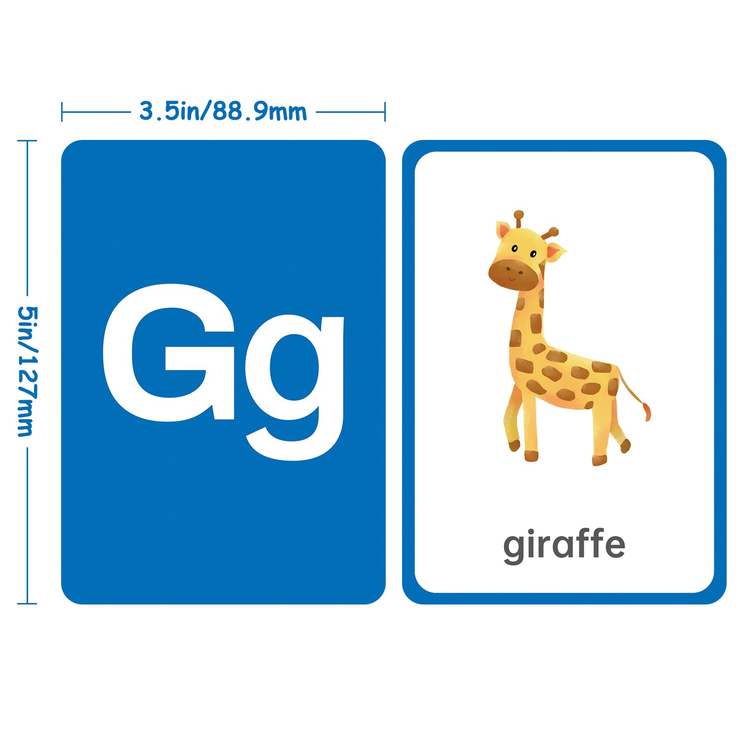 Flash Cards for Toddlers Learning - 54 Double-Sided Alphabet, Number, Color & Shape Cards - Durable Preschool Educational Toys for Kids Ages 2-5