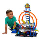 Hot Wheels Mega Loop Garage Track Set with Toy Car & Helicopter