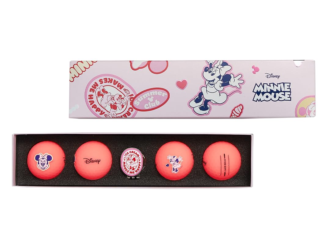 Volvik Vivid Soft Disney Golf Ball Gift Sets (4 Pack) (Minnie Mouse)