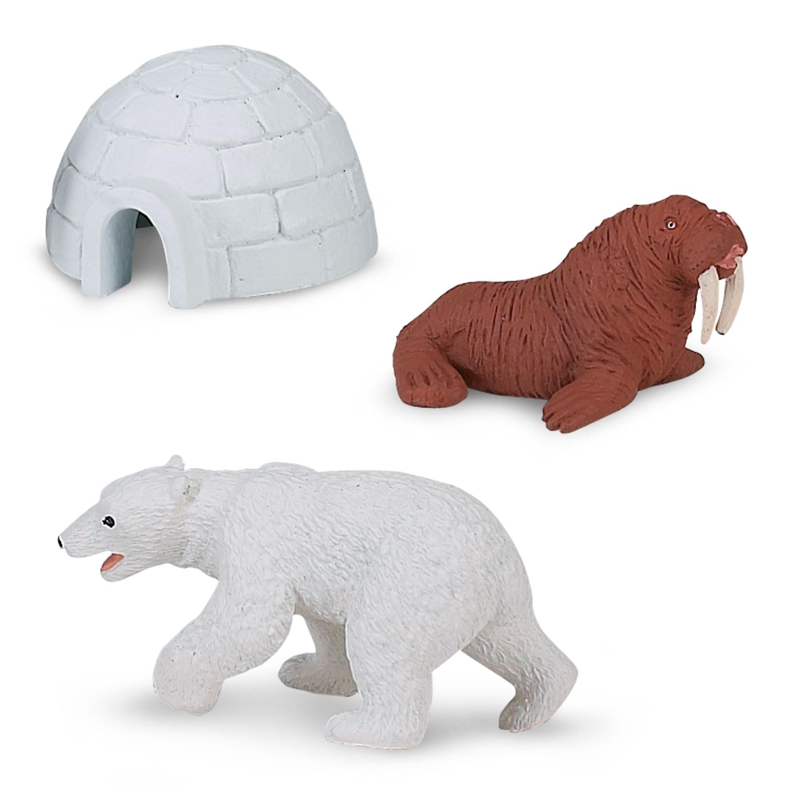 Safari Ltd Arctic TOOB With 10 Fun Figurines, Including A Harp Seal, Husky, Caribou, Arctic Rabbit, Killer Whale, Walrus, Arctic Fox, Beluga Whale