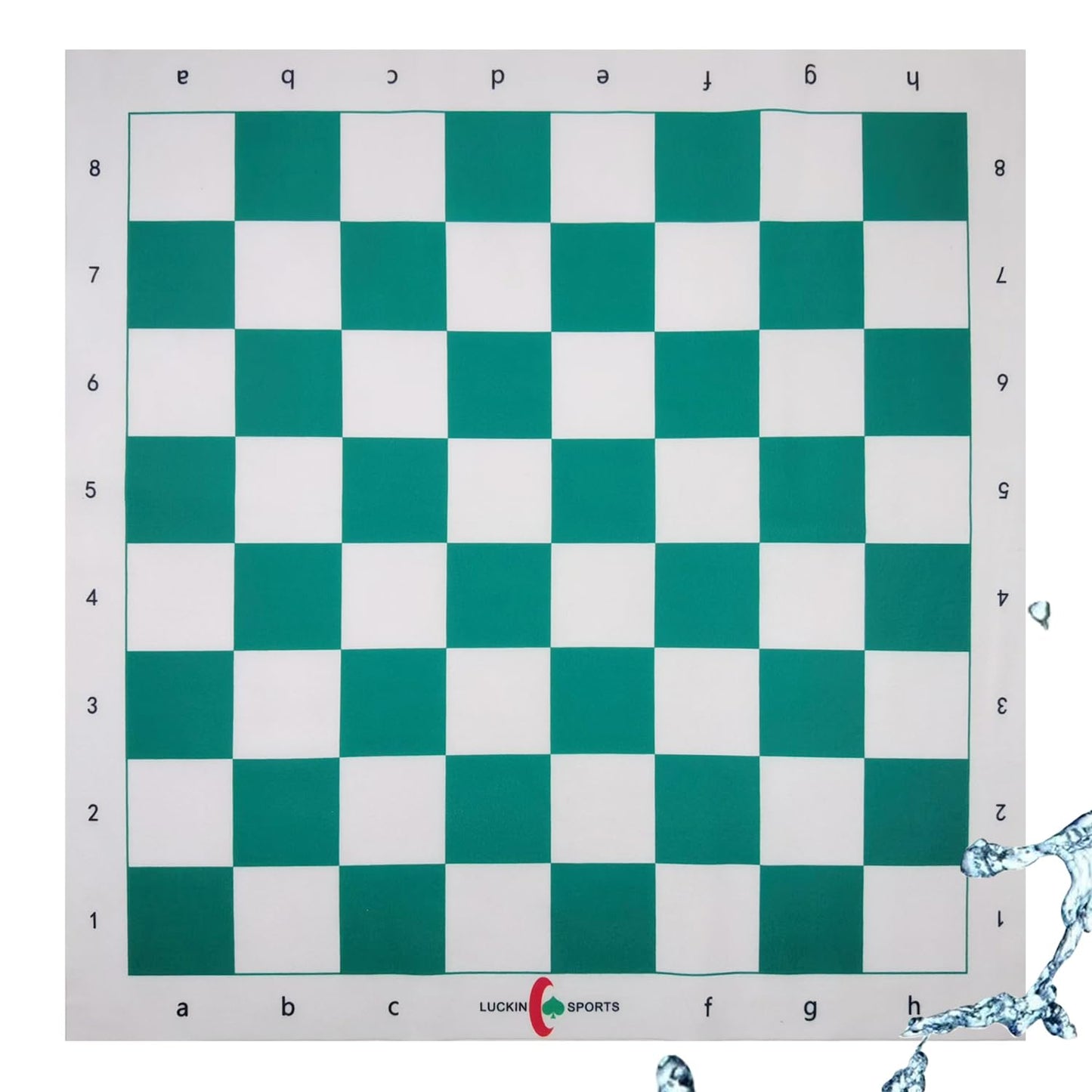 LUCKIN SPORTS Standard Professional Tournament Chessboard, 20" x 20" in Size with 2.25" Squares. 100% Durable Felt Fabric. Waterproof and Stain