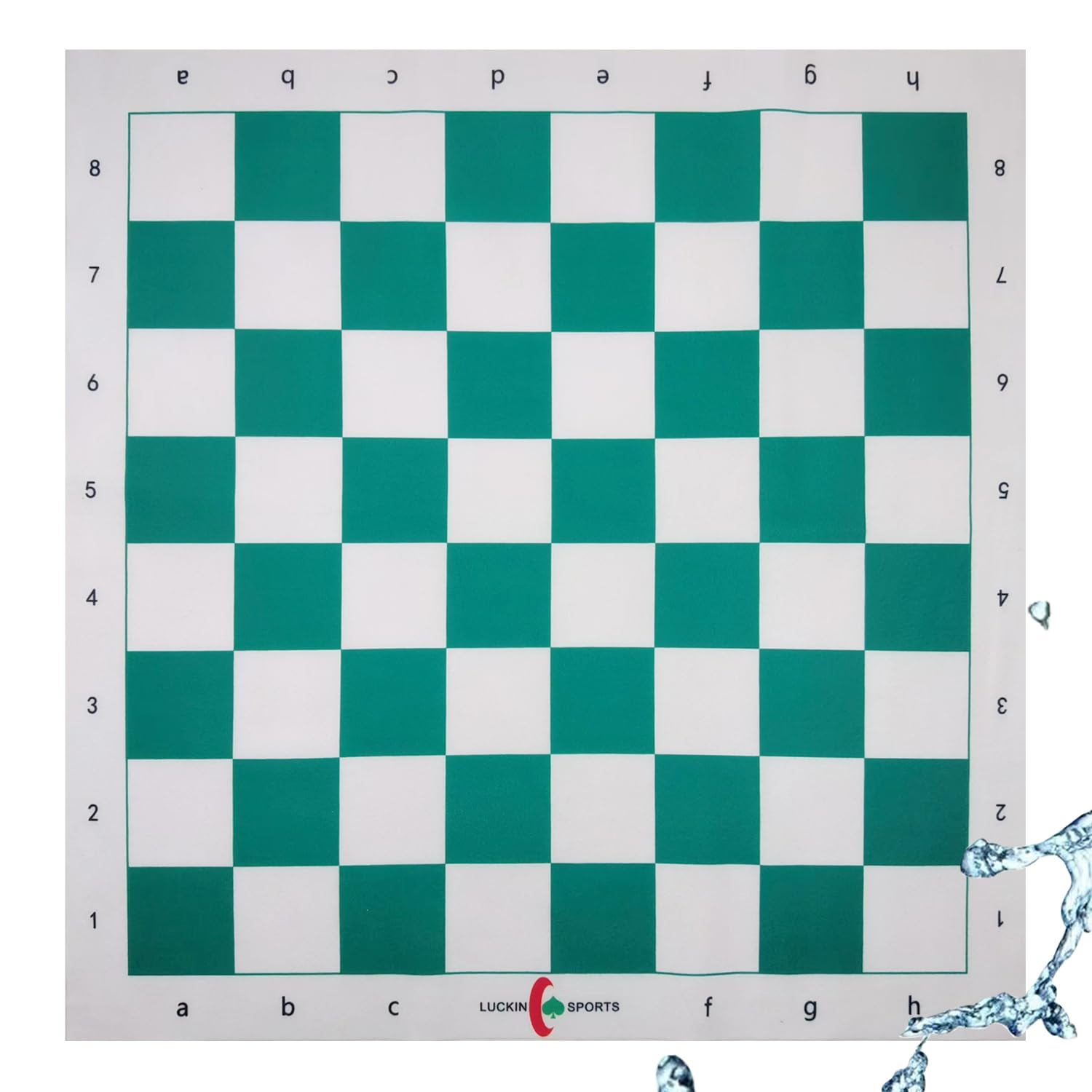 LUCKIN SPORTS Standard Professional Tournament Chessboard, 20" x 20" in Size with 2.25" Squares. 100% Durable Felt Fabric. Waterproof and Stain