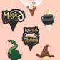 xo, Fetti Wizard in Training Cupcake Toppers + Wrappers - Set of 24 | Kids Cake Decoration, Magic Party Decor, Sorcerer Supplies, Dessert Accessory