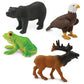 Safari Ltd In The Woods TOOB - Figurines: Elk, Otter, Monarch Butterfly, Black Bear, Snake, Eagle, Beaver, Doe, Grasshopper, Frog, Raccoon, Bison