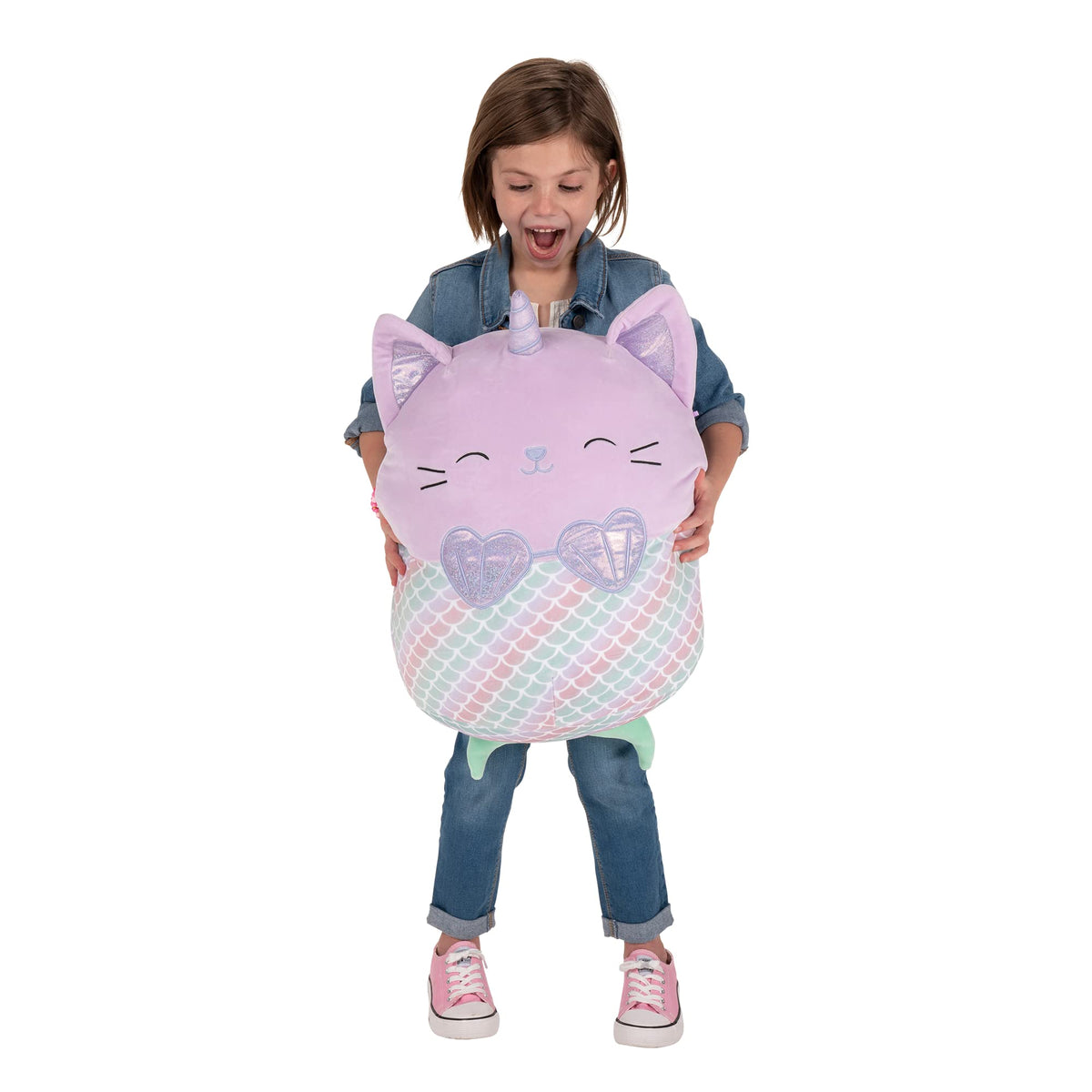 Squishmallows Official Kellytoy Plush 16" Anya The Caticorn Mermaid- Ultrasoft Stuffed Animal Plush Toy (Amazon Exclusive)