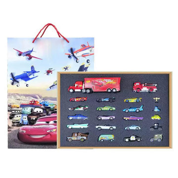 22 Pcs Movie Cars Toys Set Mack Uncle Truck Diecast Metal Beautifully Gift Box Children's Birthday