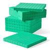 hand2mind Green Foam Base Ten Blocks, Flats Set, Place Value Blocks, Counting Cubes for Kids Math, Base 10 Math Manipulatives for Kids, Kindergarten