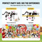 Bedwina Inflatable Cow Toys Set of 3, Cute Cartoon Inflatable Farm Animals Party Decorations, Blow Up Cow Yard Game Props for Kids Birthday