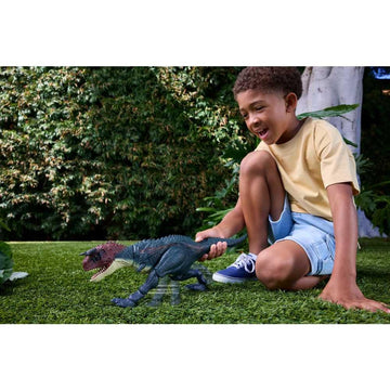 Mattel Jurassic World Dinosaur Action Figure, Running & Biting Carnotaurus with Roar Sounds, Charge N Chomp, Digital Play