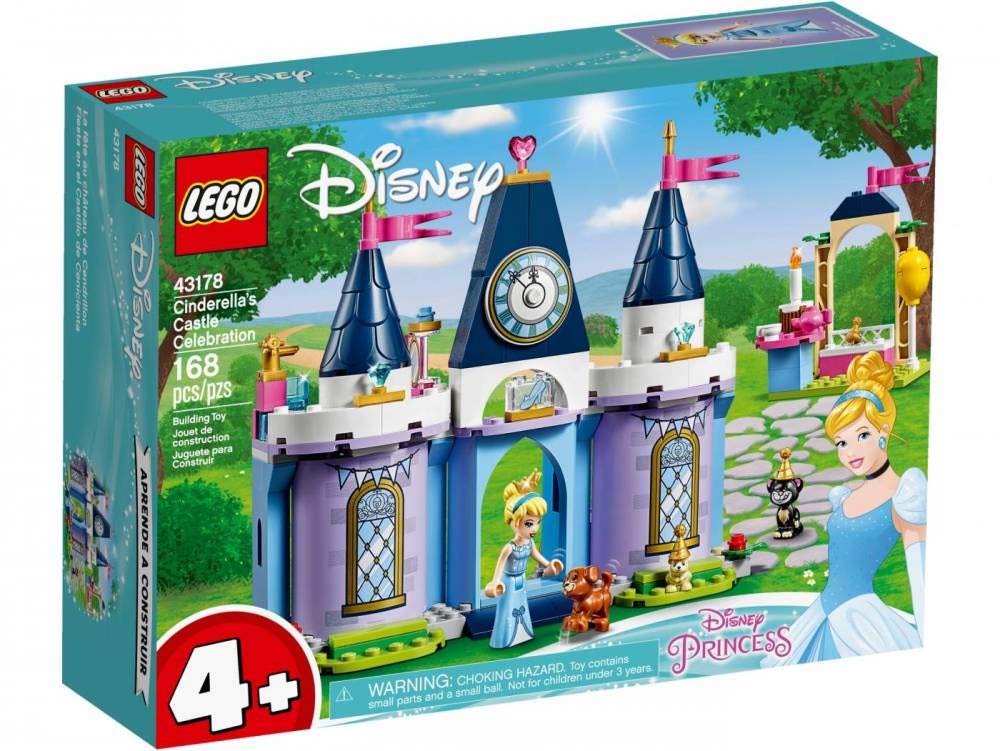 LEGO Disney Cinderella’s Castle Celebration 43178 Creative Building Kit, New 2020 (168 Pieces)