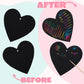 JOYIN 24 Packs Valentines Day Cards with Scratch Heart Paper, Magic Color Heart Rainbow Scratch Cards for Kids Crafts and Art Classroom Exchange