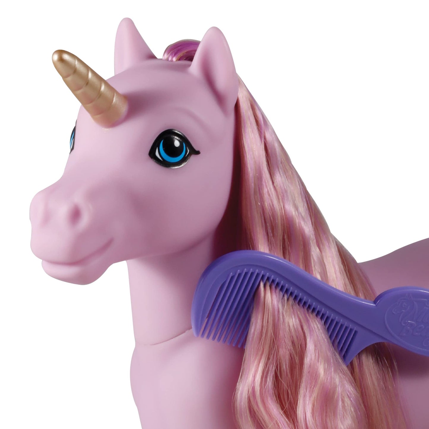 Breyer Horses Mane Beauty Styling Unicorn | Iris | Purple Extra-Long Silky No Tangle Mane | 10" x 3.5" x 10.5" | 7 Accessories, 30 Hair Bands, and 22