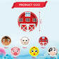OUSHISS Farm Animal Shaped Disposable Plates, Cock Pig Cow Sheep Barn Farm Shower Birthday Plates Sever 60 Guest