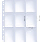 HERKKA Trading Card Sleeve Pages, 100 Pack 9 Pocket Album Pages 11 Holes Fit 3 Ring Binder