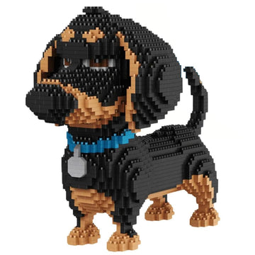 XinLiangDian Dachshund Dog 3D Puzzle 2100 PCS Building Blocks Set,Animals Gifts Compatible with Mini Legos for Adults 14+Boys Girls Teens(Challenging)