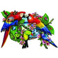 SUNSOUT INC - Parrots in Paradise - 1000 pc Special Shape Jigsaw Puzzle by Artist: Lori Schory - Finished Size 26" x 38.5" - MPN# 95278