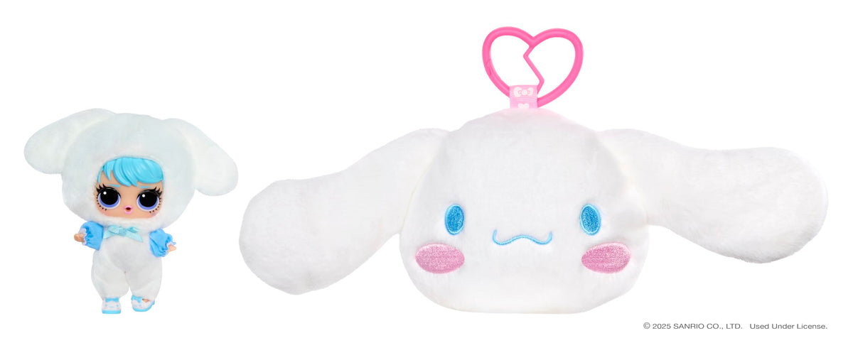 LOL Surprise Loves Hello Kitty and Friends Reversible Plush- Blind Plush with Matching Tot, Reversible Sanrio Characters, On-the-Go Play, 5 Total