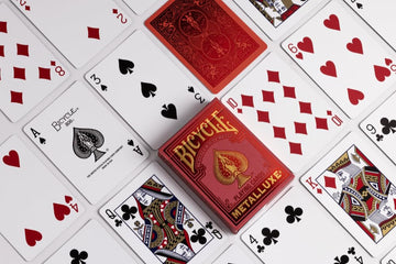 Bicycle Metalluxe Red Playing Cards - Premium Metal Foil Finish - Poker Size