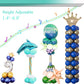 Decojoy Balloon Column Stand Kit Set of 2, 2IN1 Balloons Holder Sets Ballon Arch stand for Floor, 9 Feet Height Adjustable Metal Baloon Tower Pillar