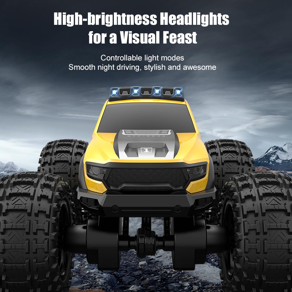 SEKAIHT Amphibious Remote Control Car Waterproof Monster Truck Toys for Kid 4WD All Terrain Off Road RC Cars 2.4G RC Trucks 2 Batteries Drift RC Stunt