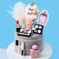 MEMOVAN Makeup Cake Topper 4 Pack, Resin Cosmetics Lipstick Perfume Bottle Eye Shadow Blush Make up Cake Decorations for Bridal Shower Bachelorette