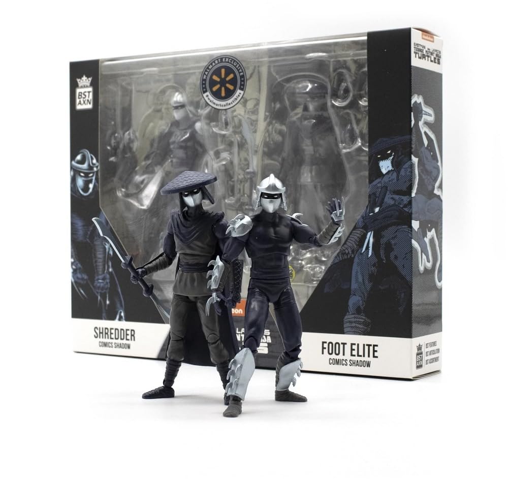 TMNT Shredder & Foot Soldier Shadows 2-Pack - The Loyal Subjects BST AXN 5" Action Figure