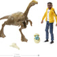 Mattel Jurassic World Toys Camp Cretaceous Darius and Gallimimus Human and Dino Pack with 2 Action Figures and 2 Accessories, Toy Gift Set and