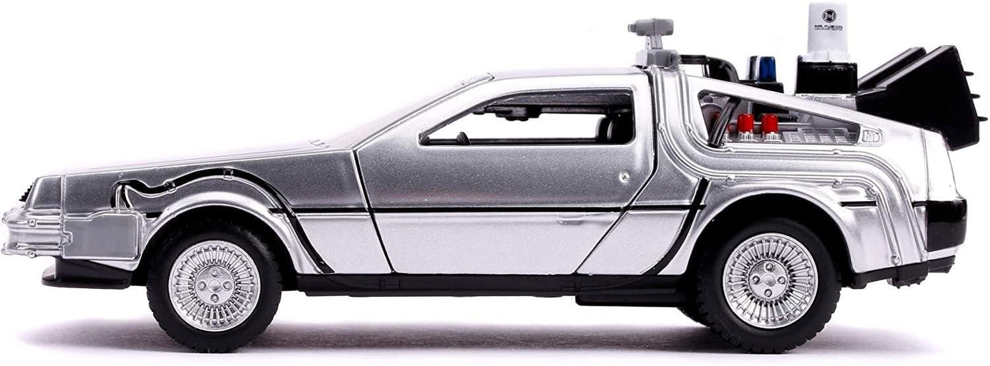 Jada Toys Back to The Future Part II 1:32 Time Machine Die-cast Car, Toys for Kids and Adults