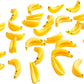 30Pcs Yellow Mini Plastic Artificial Bananas 1/12 Scale Dollhouse Accessories, Realistic Miniature Fruit Models for Fairy Garden Kitchen Decor & DIY