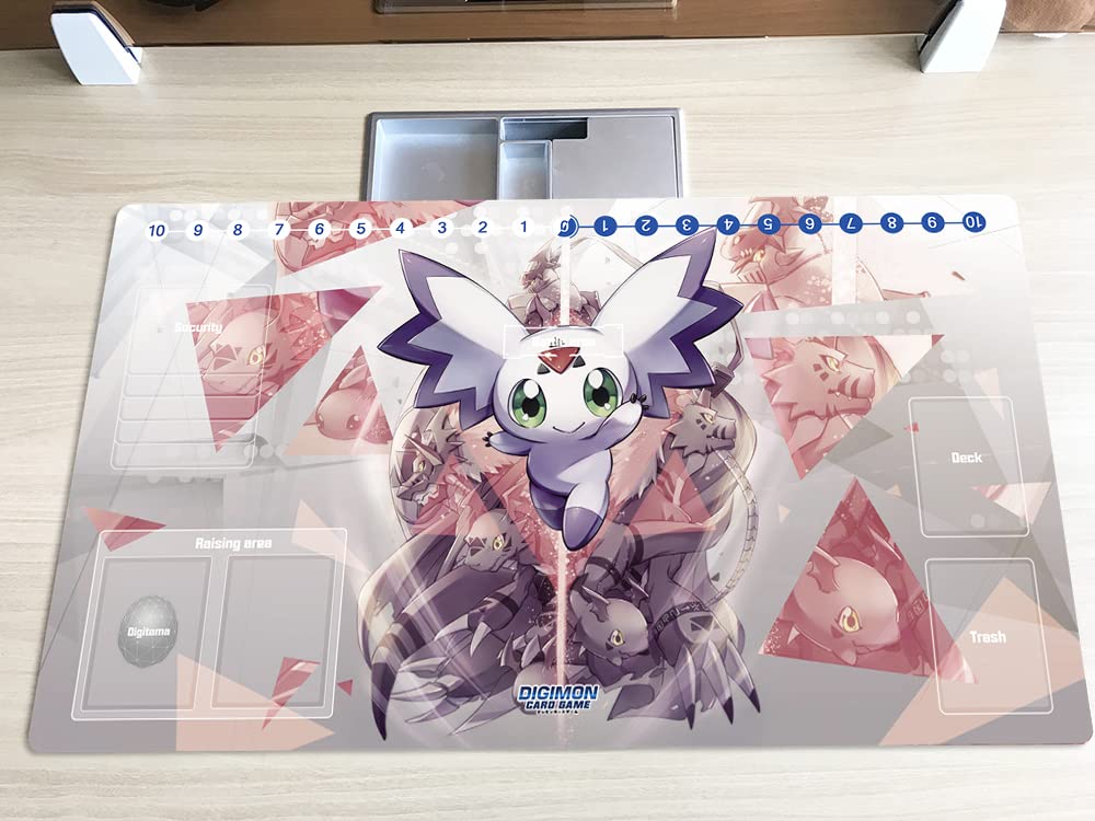 Mlikemat New DTCG Duel Playmat Digimon Diaboromon Trading Card Game TCG CCG Mat Pad + Free Bag (ZD002-667-SM)
