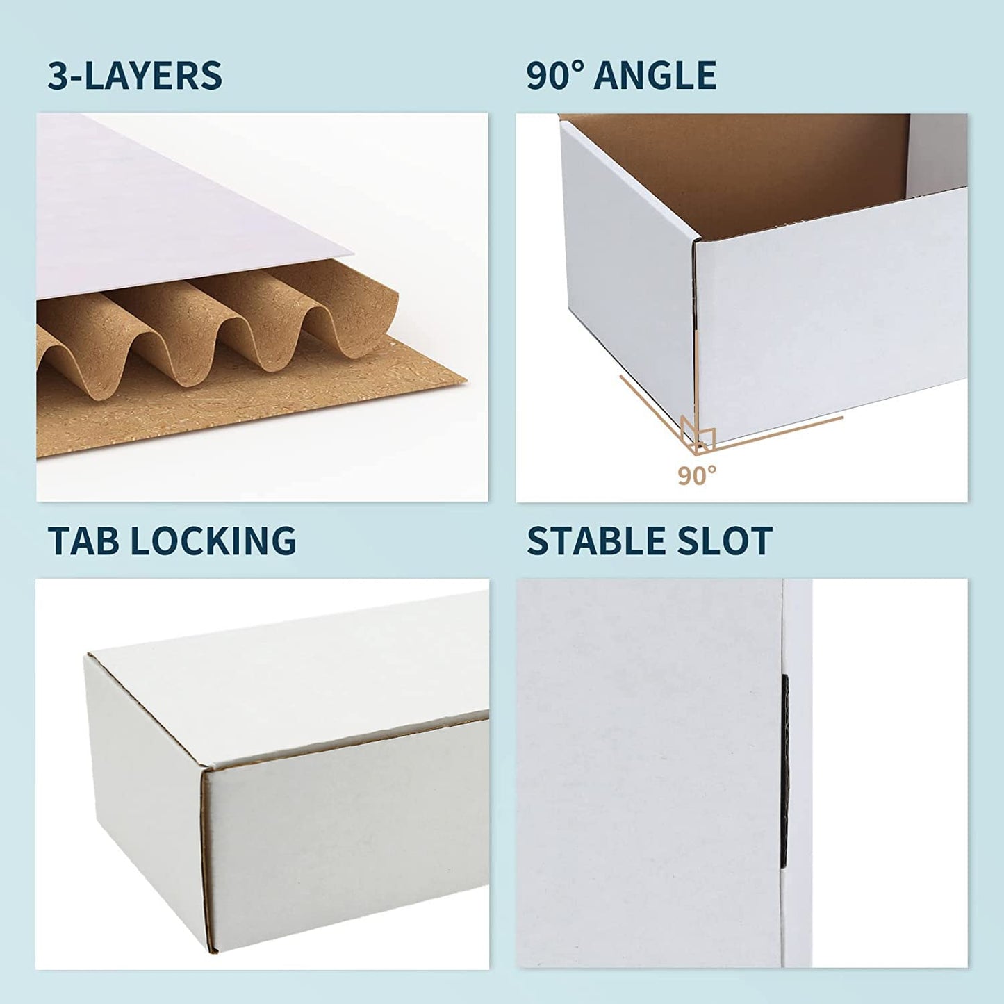 BIU-BOOM Trading Card Storage Box,2-Pack-1600 Count Corrugated Cardboard Box With PKMN/Mtg/Magic/TCG Storage and Collection,Labels For PKMN Card
