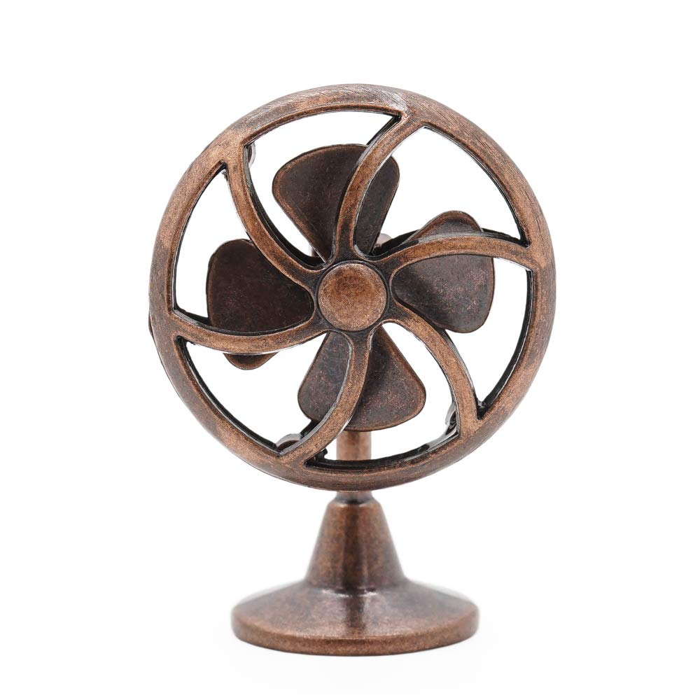 Odoria 1/12 Miniature Fan Dollhouse Decoration Accessories, Bronze