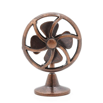 Odoria 1/12 Miniature Fan Dollhouse Decoration Accessories, Bronze