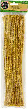 Chenille Stems Cure - Pipes Gold 45pc