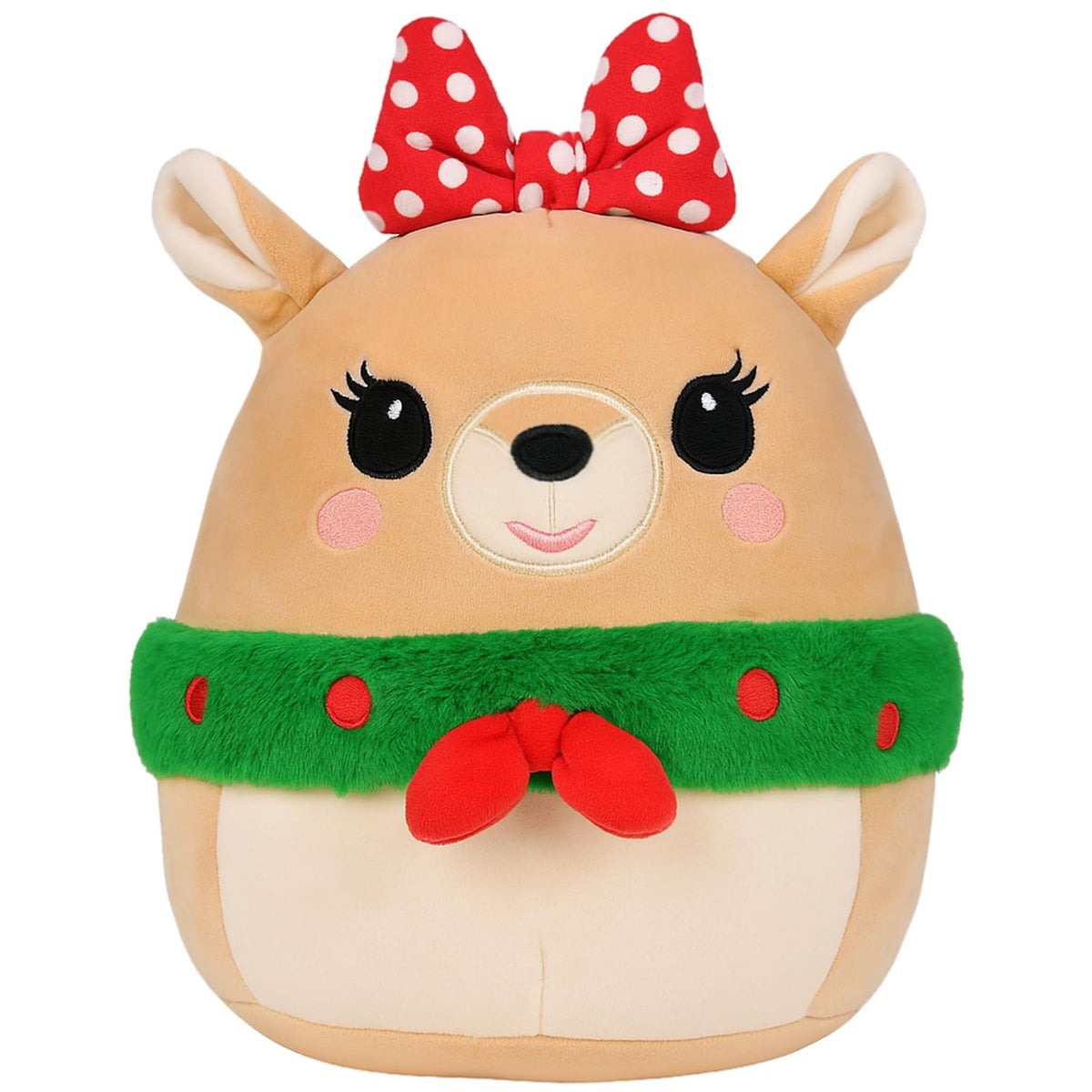 Squishmallows 2025 8-Inch Rudolph Christmas Squad Plush (Clarice Holding Wreath)