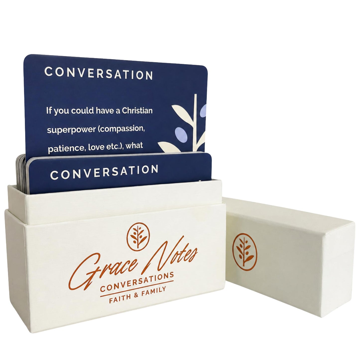 Grace Notes Conversations: Faith + Family - Christian Conversation Starter Cards for Families, 50 Faith-Based Discussion Cards, Christian, Dinner
