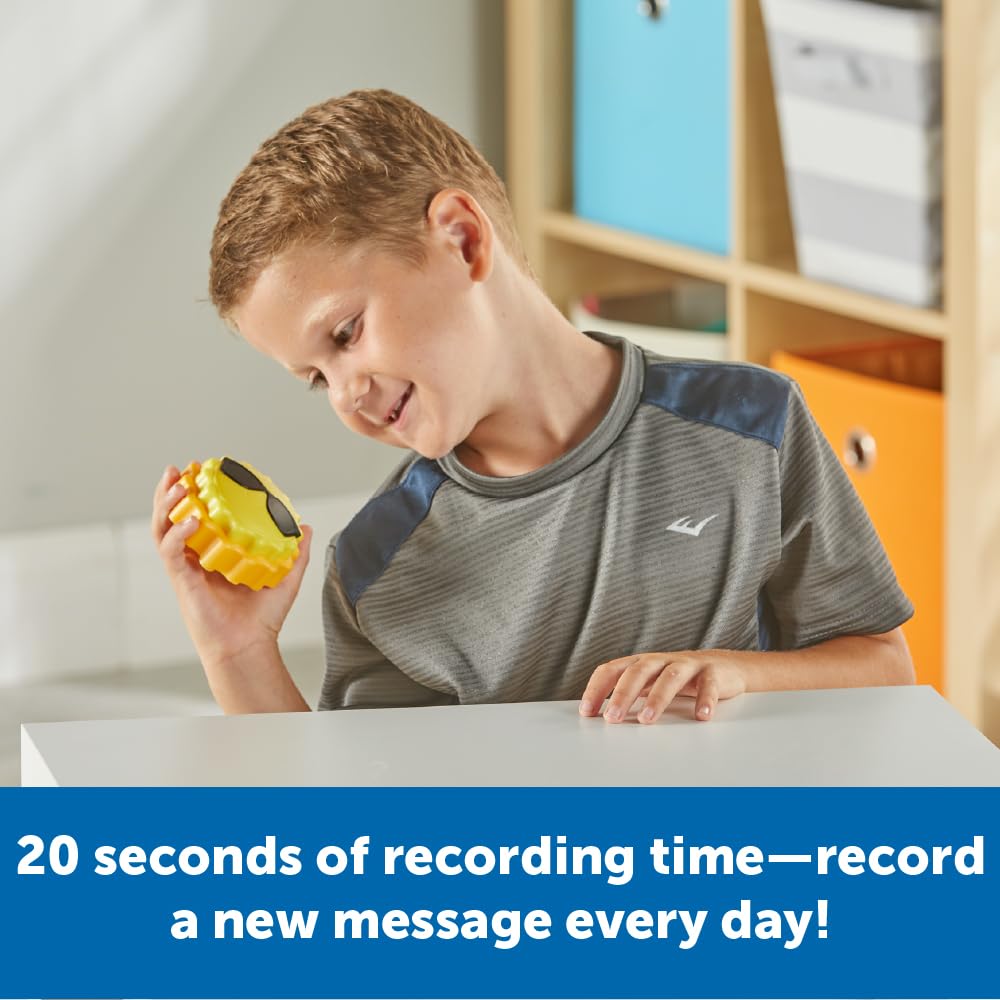 Learning Resources Message Maker Recordable Button Sunshine, SEL Toys, Classroom Must Haves, Teacher Supplies, Gifts for Boys and Girls, Speech