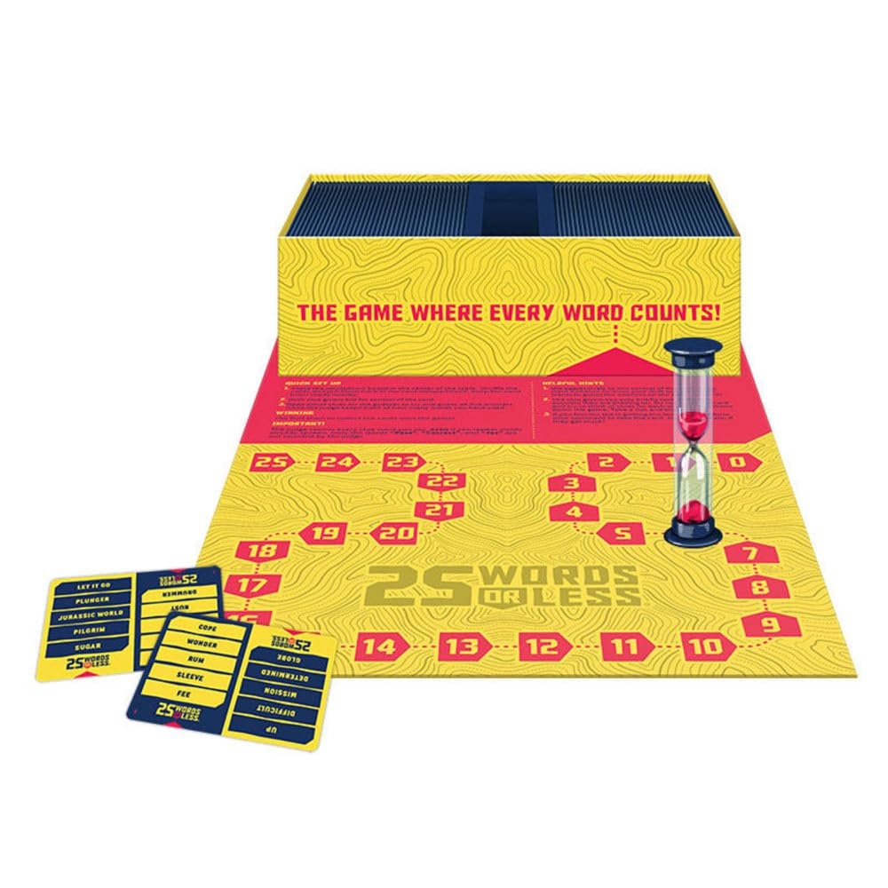 USAOPOLY 25 Words or Less | Fast-Paced Word/Friends & Family Board Game | Based on Popular TV Game Show with Meredith Vieira